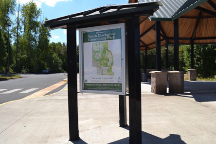 Map of the park at entrance to sports fields from parking lot Map of the park at entrance to sports fields from parking lot